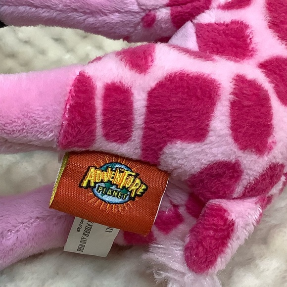 Adventure Planet Pink Plush Giraffe Stuffed Animal Toy Wired Legs - Picture 6 of 13